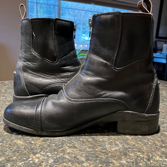 Ariat Heritage zip up Breeze paddock equestrian Black Leather Women's 10 D Boots - Picture 5 of 9